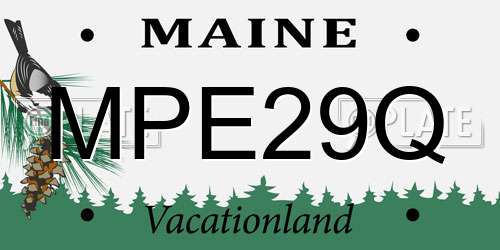 MPE29Q Maine License Plate