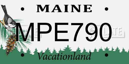 MPE790 Maine License Plate