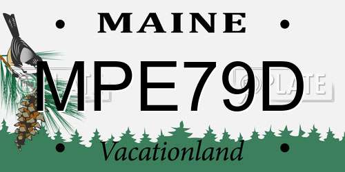 MPE79D Maine License Plate