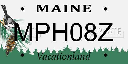 MPH08Z Maine License Plate