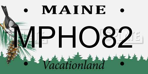 MPHO82 Maine License Plate