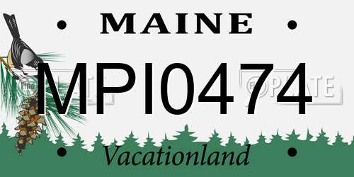 MPI0474 Maine License Plate