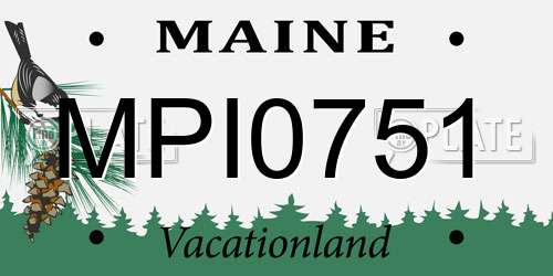 MPI0751 Maine License Plate