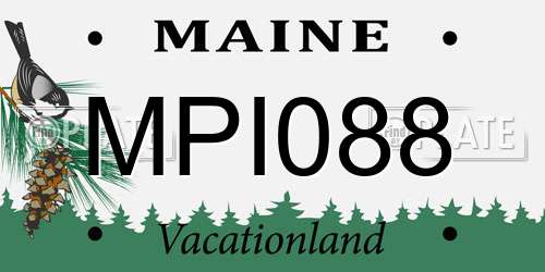 MPI088 Maine License Plate