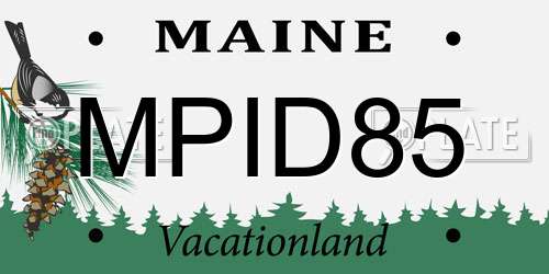 MPID85 Maine License Plate