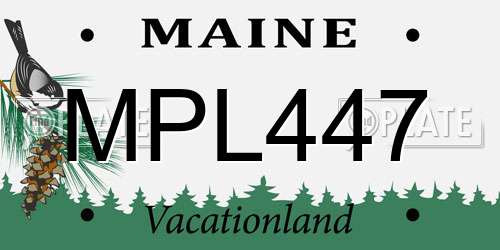 MPL447 Maine License Plate