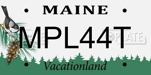 MPL44T Maine License Plate