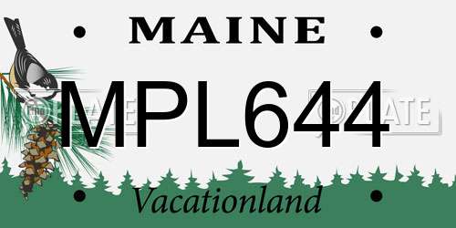 MPL644 Maine License Plate