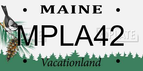 MPLA42 Maine License Plate