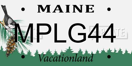 MPLG44 Maine License Plate