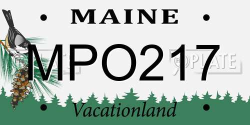 MPO217 Maine License Plate
