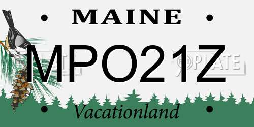 MPO21Z Maine License Plate