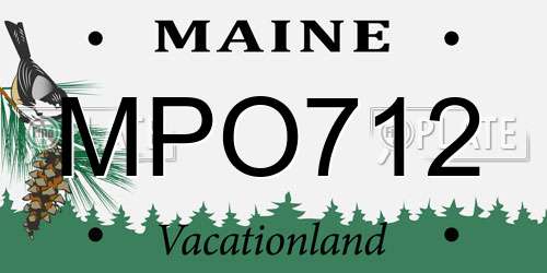 MPO712 Maine License Plate