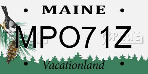 MPO71Z Maine License Plate