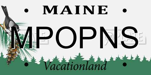 MPOPNS Maine License Plate