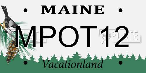 MPOT12 Maine License Plate
