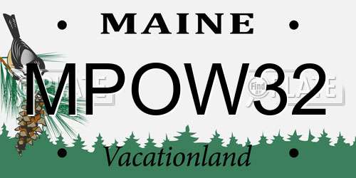 MPOW32 Maine License Plate