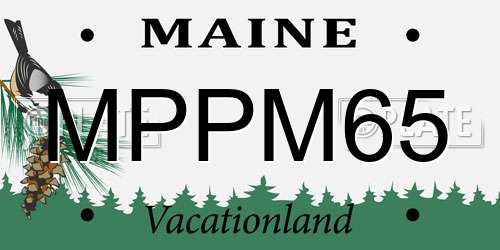 MPPM65 Maine License Plate