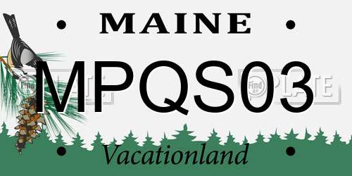 MPQS03 Maine License Plate