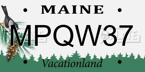 MPQW37 Maine License Plate
