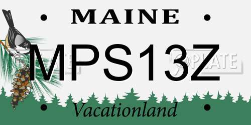 MPS13Z Maine License Plate