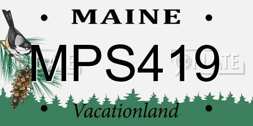MPS419 Maine License Plate