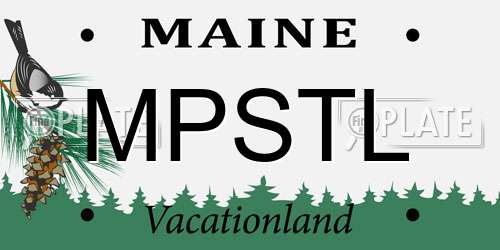 MPSTL Maine License Plate