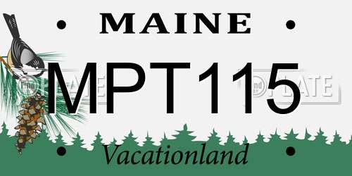 MPT115 Maine License Plate