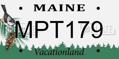 MPT179 Maine License Plate