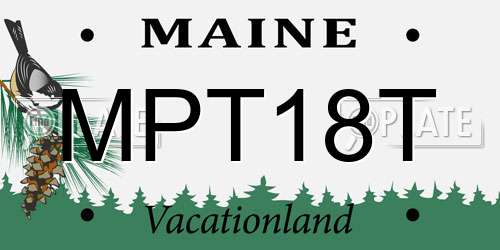 MPT18T Maine License Plate