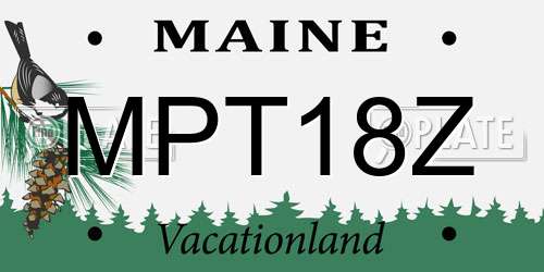 MPT18Z Maine License Plate