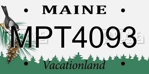 MPT4093 Maine License Plate