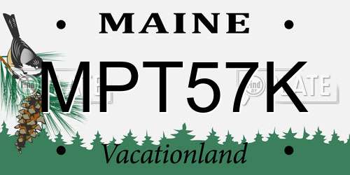 MPT57K Maine License Plate