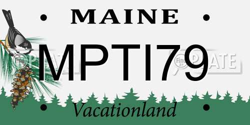 MPTI79 Maine License Plate