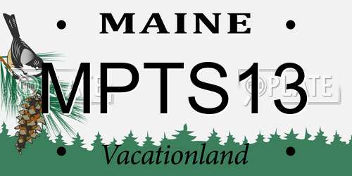 MPTS13 Maine License Plate