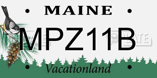 MPZ11B Maine License Plate