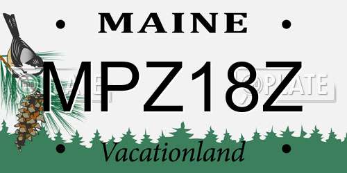 MPZ18Z Maine License Plate