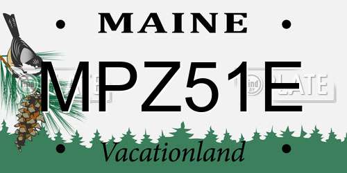 MPZ51E Maine License Plate