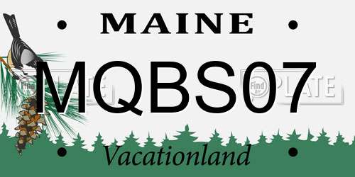 MQBS07 Maine License Plate