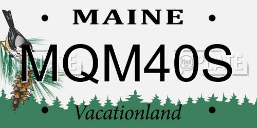 MQM40S Maine License Plate