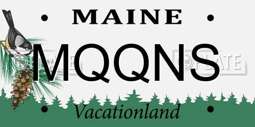 MQQNS Maine License Plate