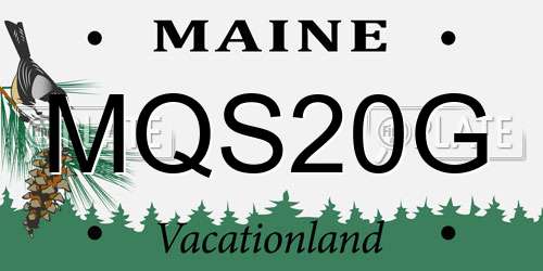 MQS20G Maine License Plate