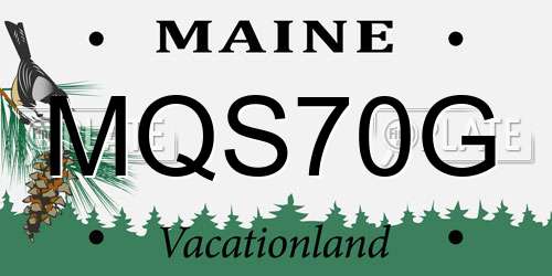 MQS70G Maine License Plate