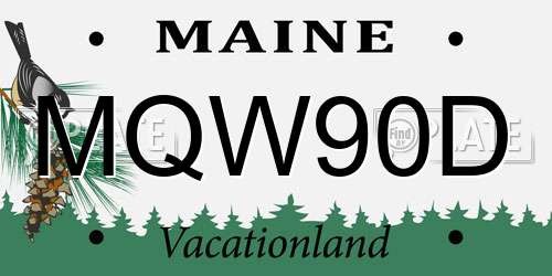 MQW90D Maine License Plate