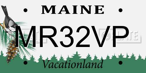 MR32VP Maine License Plate