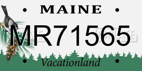 MR71565 Maine License Plate