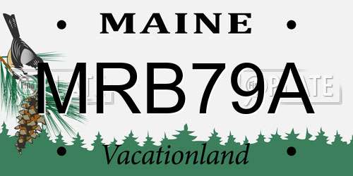 MRB79A Maine License Plate