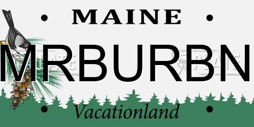 MRBURBN Maine License Plate