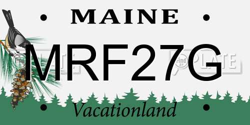 MRF27G Maine License Plate