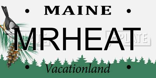 MRHEAT Maine License Plate